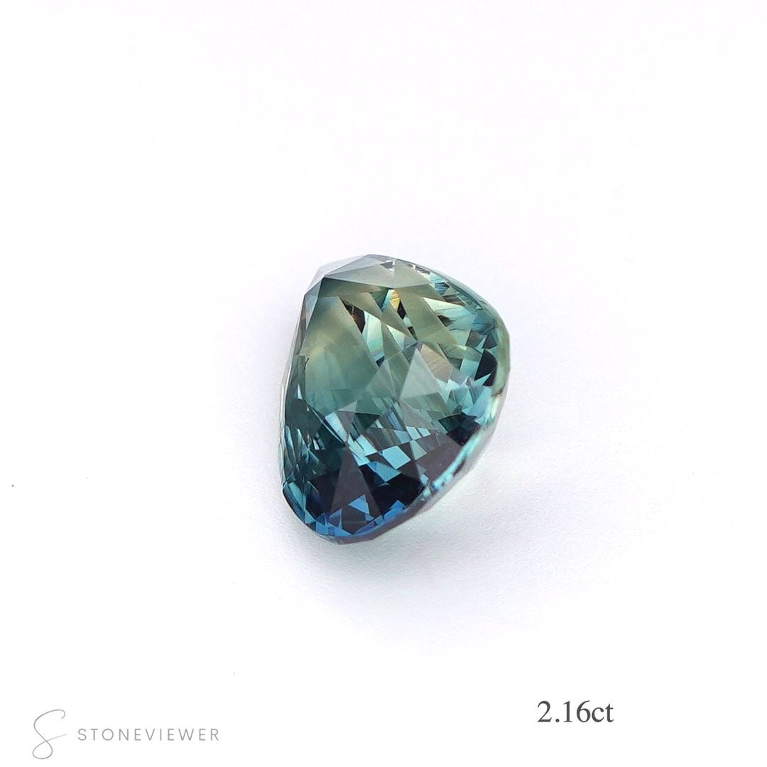 Teal Sapphire  2.16 Ct