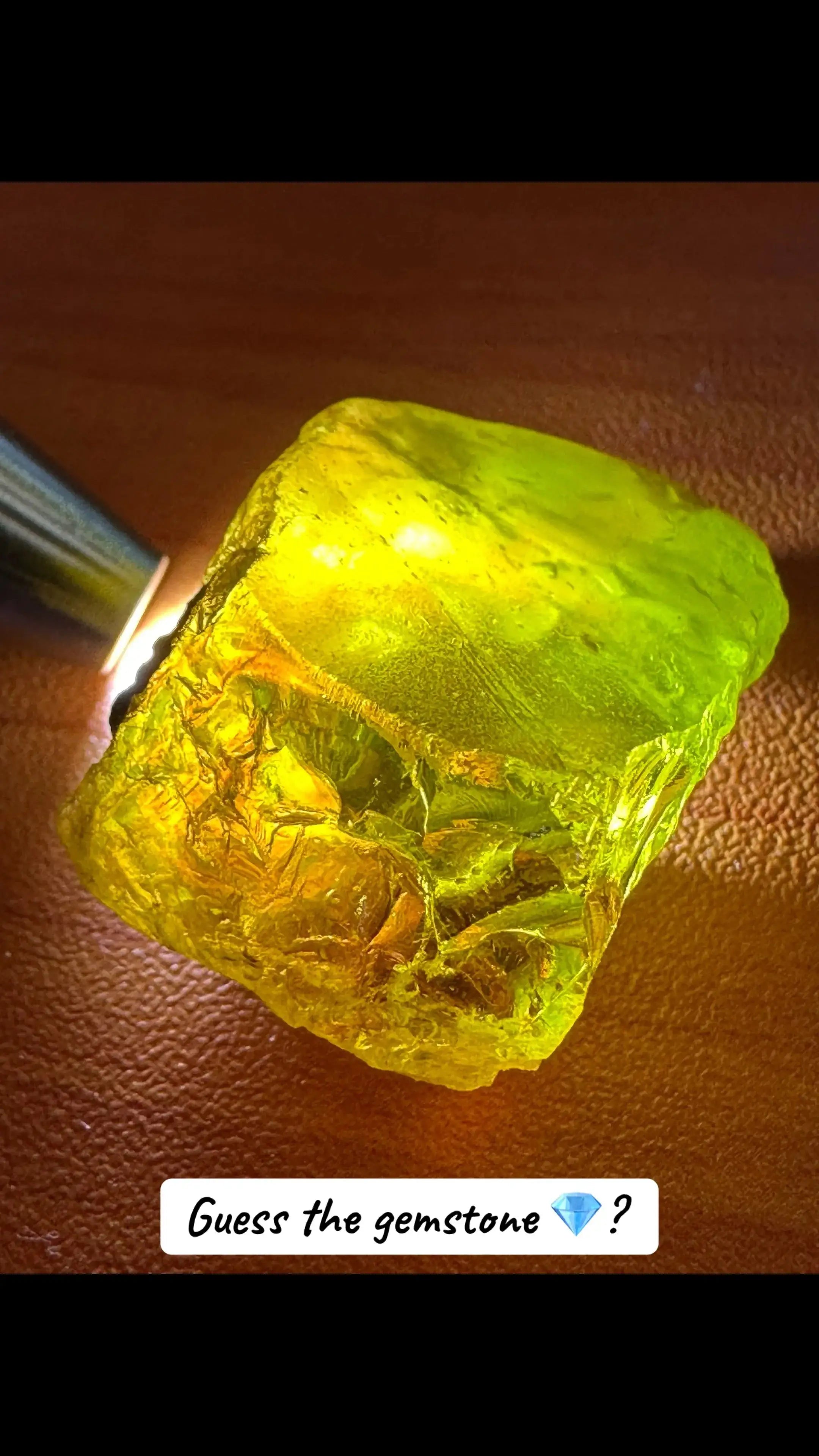 Natural yellow-green Sphene gemstone with high dispersion and fire, ethically sourced from Sri Lanka - Crystal Gem & Jewelry