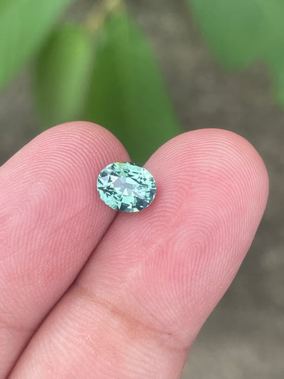 Teal Sapphire No Heat Oval