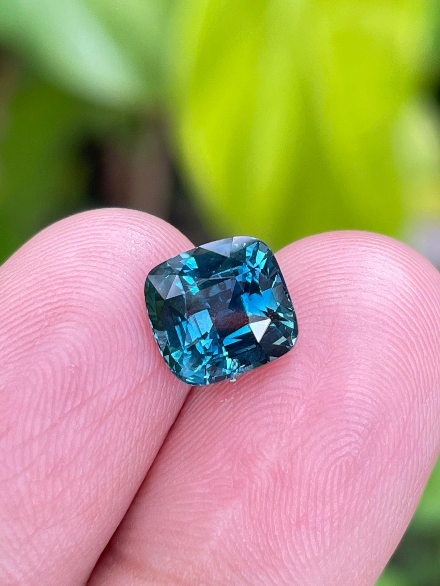 Teal Sapphire - 4.01 CT   - Cushion - 8.1x7.7x6.4mm - Madagascar - Sapphire For Engagement Ring - Natural Sapphires