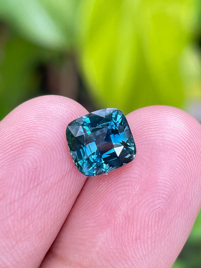 Teal Sapphire - 4.01 CT   - Cushion - 8.1x7.7x6.4mm - Madagascar - Sapphire For Engagement Ring - Natural Sapphires