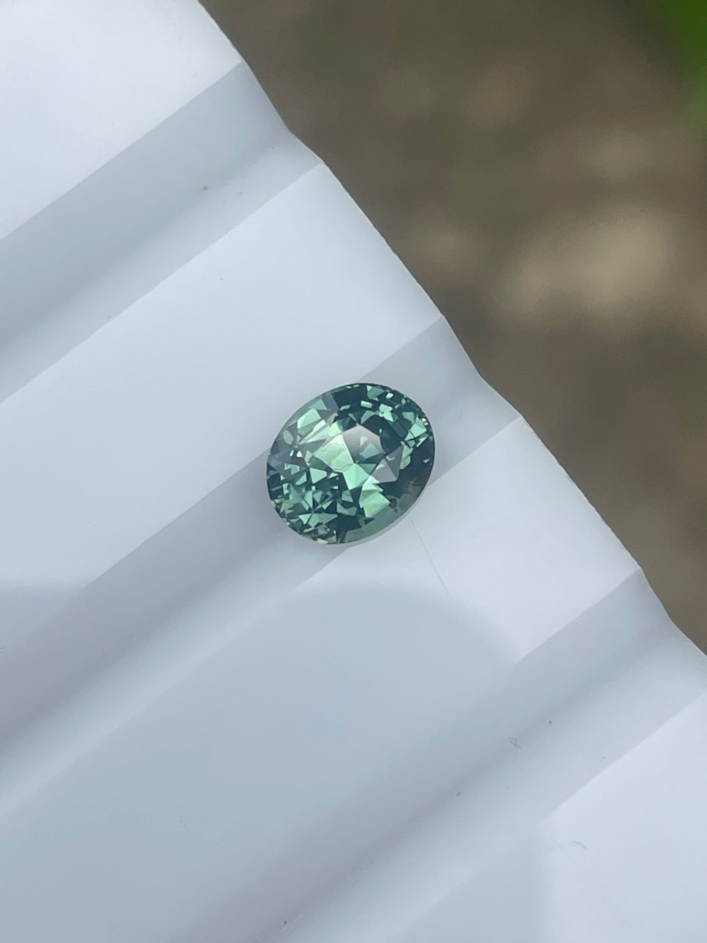 Teal Sapphire No Heat Oval