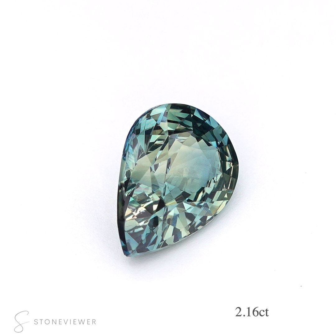 Teal Sapphire  2.16 Ct