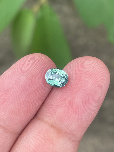 Teal Sapphire No Heat Oval