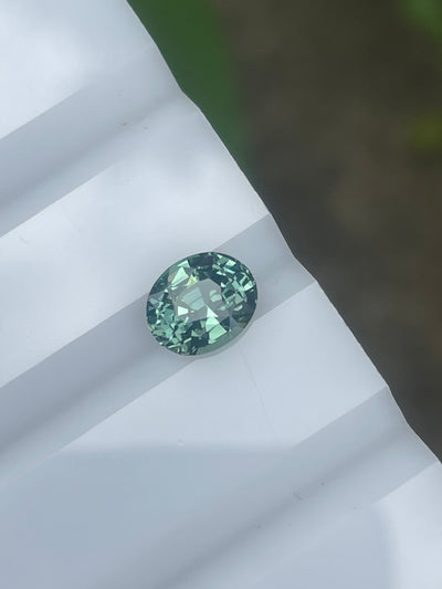 Teal Sapphire No Heat Oval