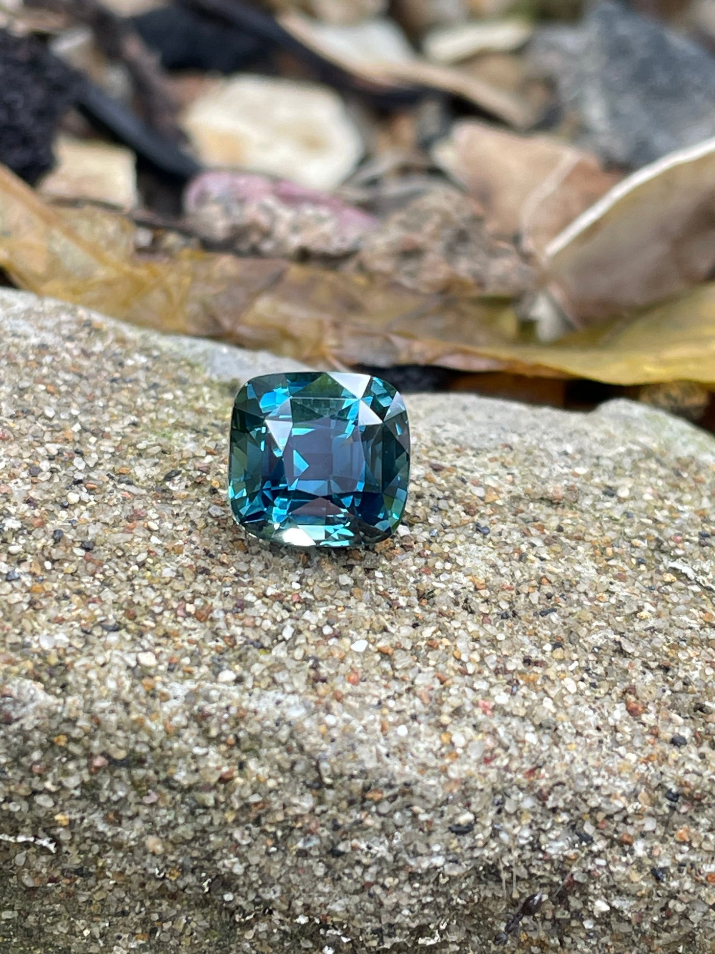 Teal Sapphire - 4.01 CT   - Cushion - 8.1x7.7x6.4mm - Madagascar - Sapphire For Engagement Ring - Natural Sapphires