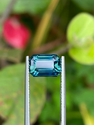 Teal Sapphire - 3.15 CT - Emerald- Madagascar- Fine Sapphire For Bespoke Engagement Ring