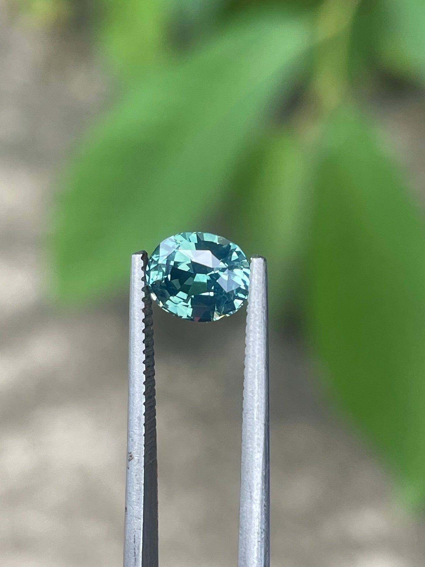 Teal Sapphire No Heat Oval 