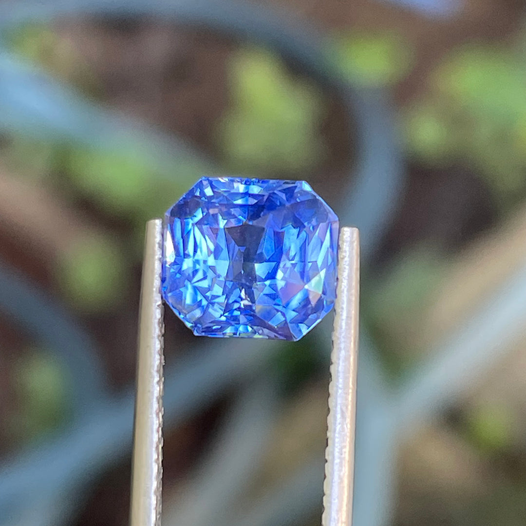 Natural 3.59 Ct Vivid Blue Sapphire – Radiant Cut Madagascar Sapphire