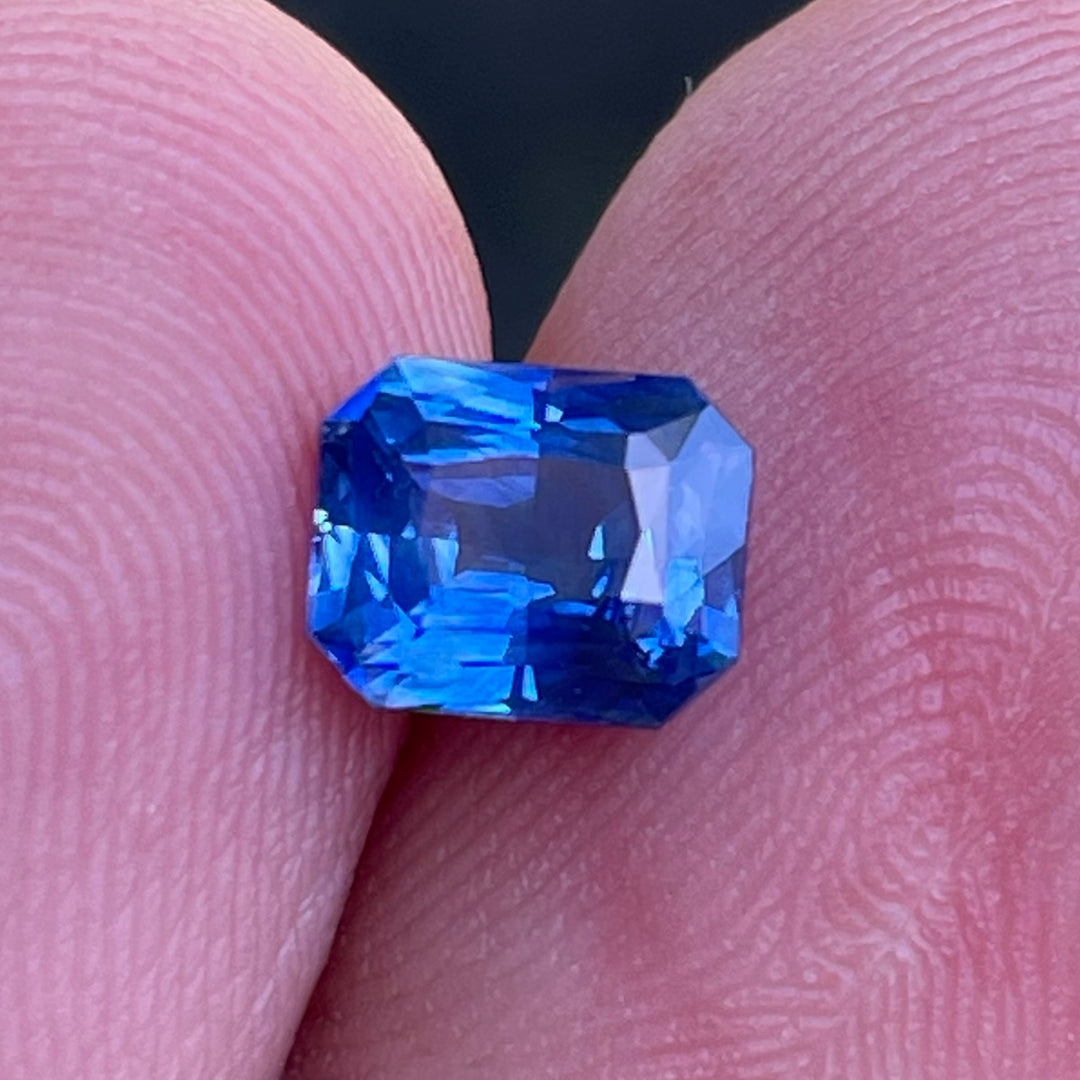 Natural 1.16 Ct Blue Sapphire – Rectangle Cut Madagascar Sapphire