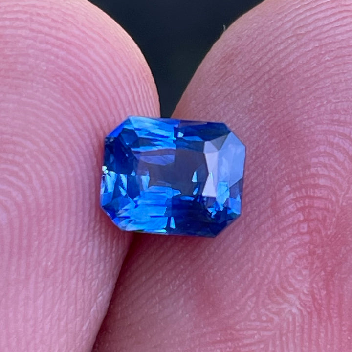 Natural 1.16 Ct Blue Sapphire – Rectangle Cut Madagascar Sapphire