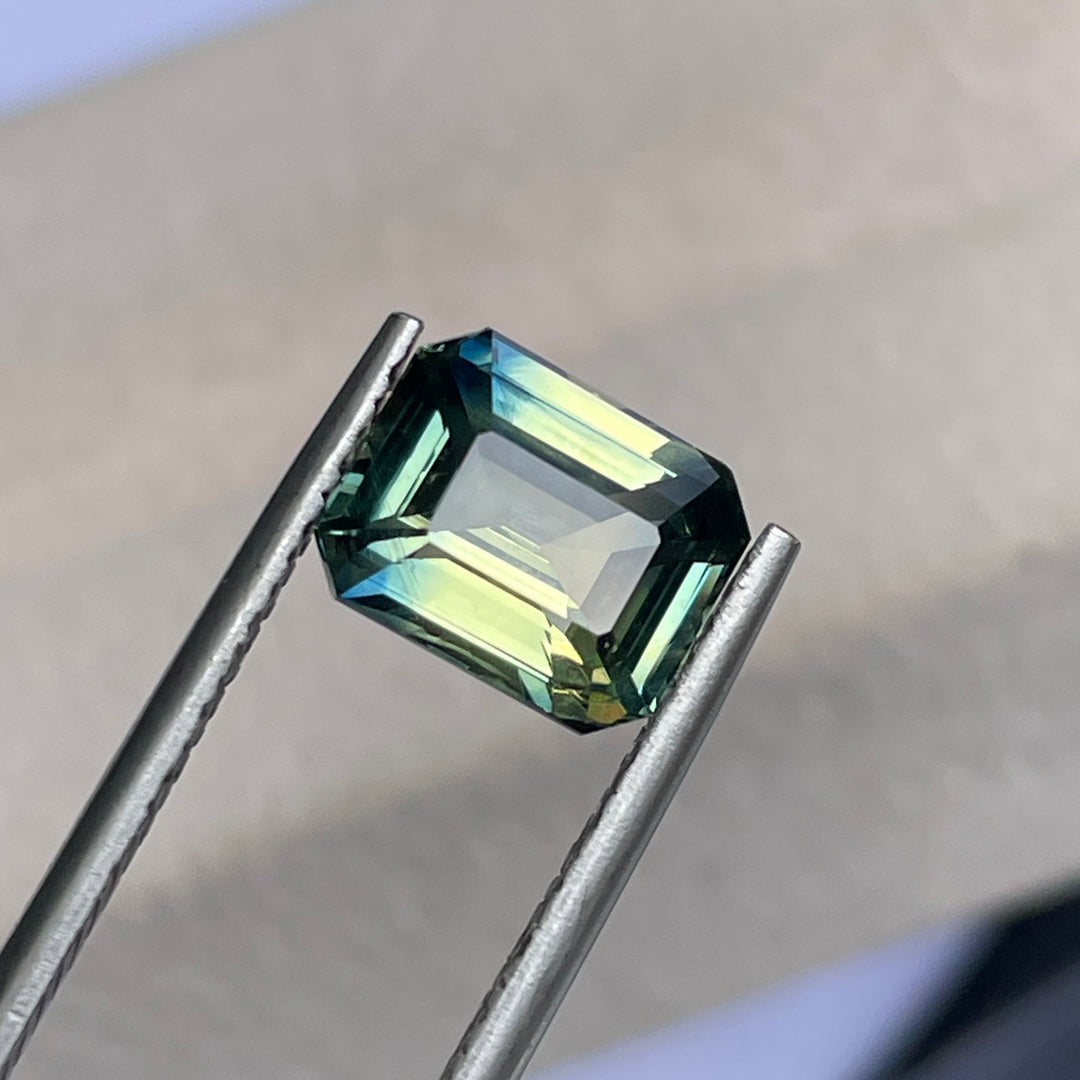 Natural 2.50 Ct Parti Sapphire – Radiant Cut Madagascar Sapphire, Unheated Loose Gemstone