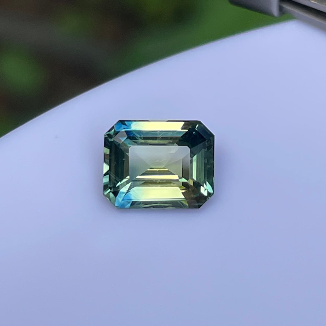 Natural 2.50 Ct Parti Sapphire – Radiant Cut Madagascar Sapphire, Unheated Loose Gemstone