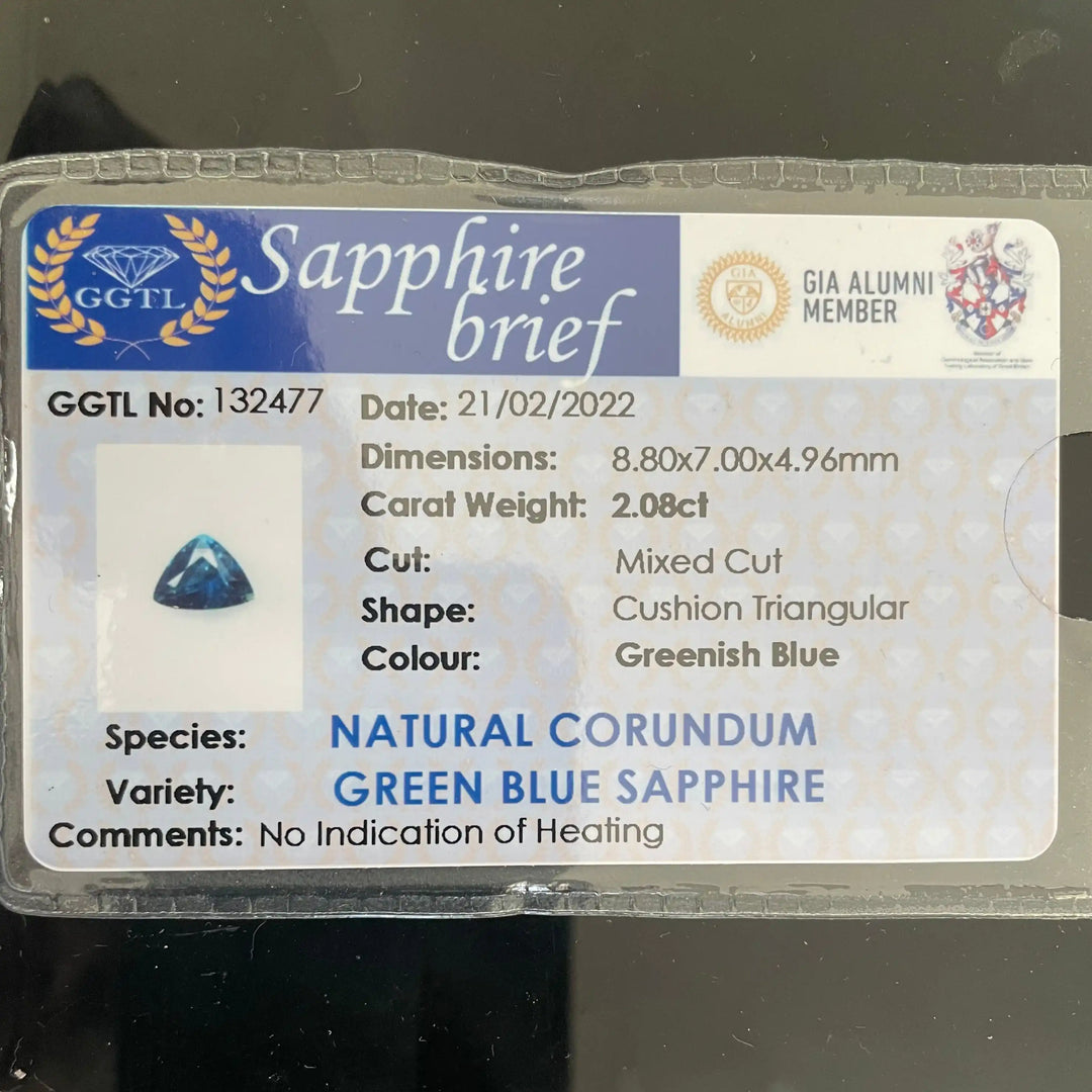 TEAL SAPPHIRE 2.08 CT  GEMSTONES