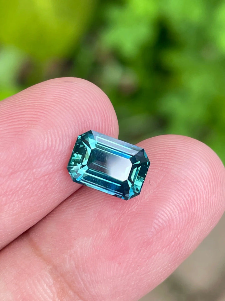 Teal Sapphire - 3.15 CT - Emerald- Madagascar- Fine Sapphire For Bespoke Engagement Ring  
