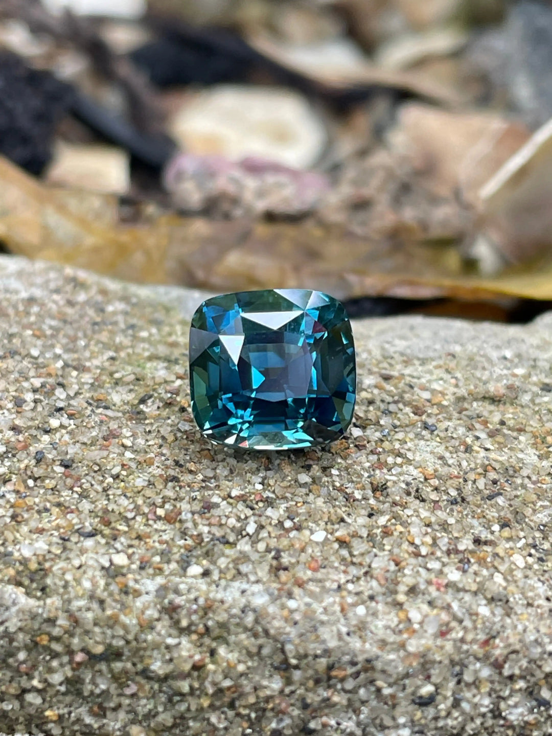 Teal Sapphire - 4.01 CT   - Cushion - 8.1x7.7x6.4mm - Madagascar - Sapphire For Engagement Ring - Natural Sapphires  