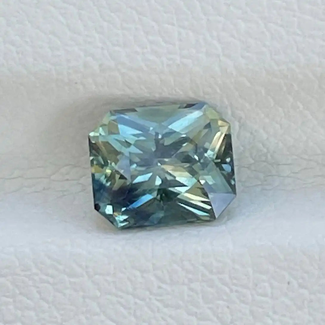 Teal Sapphire 1.25 Ct 1.23 Ct / Blue l Green / Natural Corundum Sapphire GEMSTONES