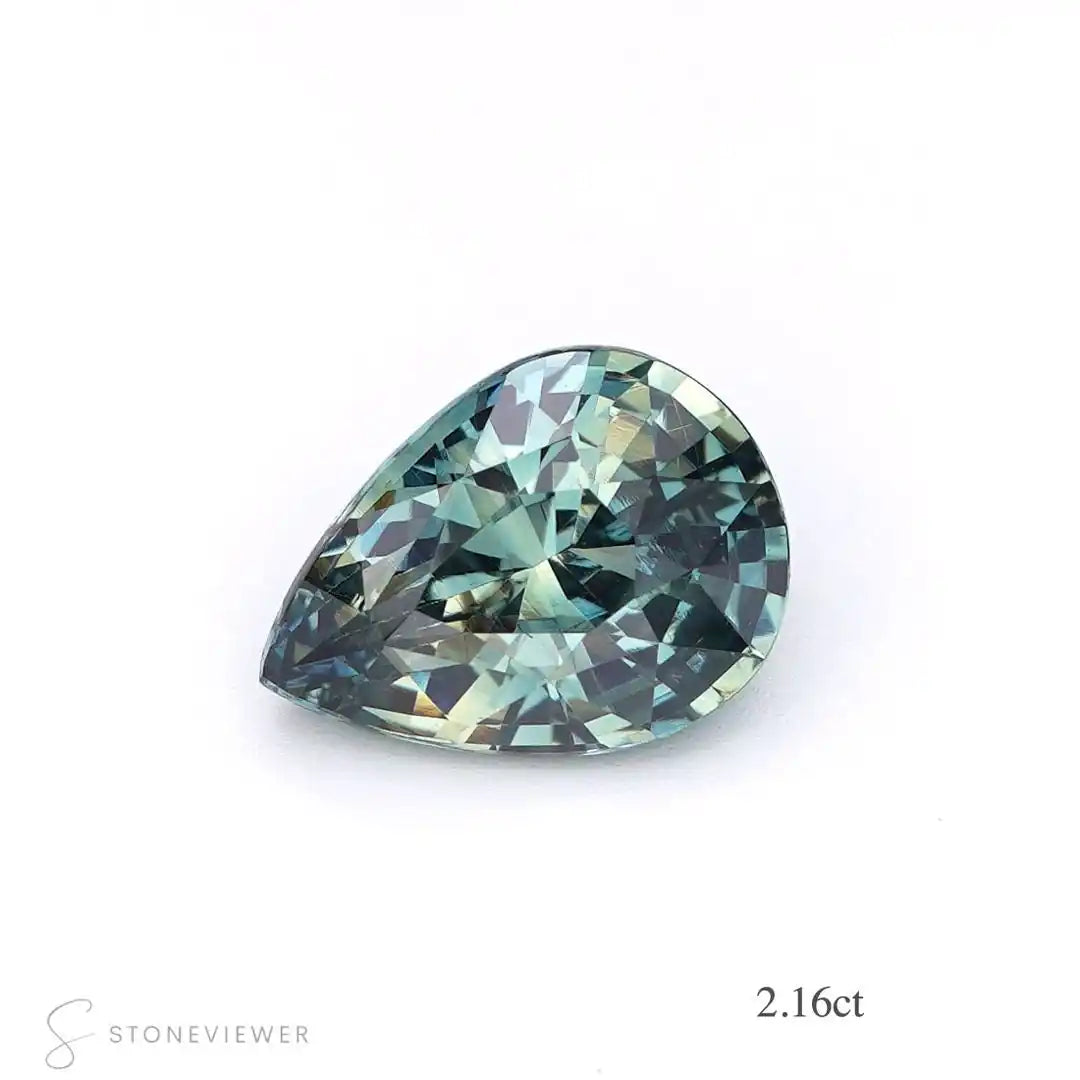 Teal Sapphire  2.16 Ct  