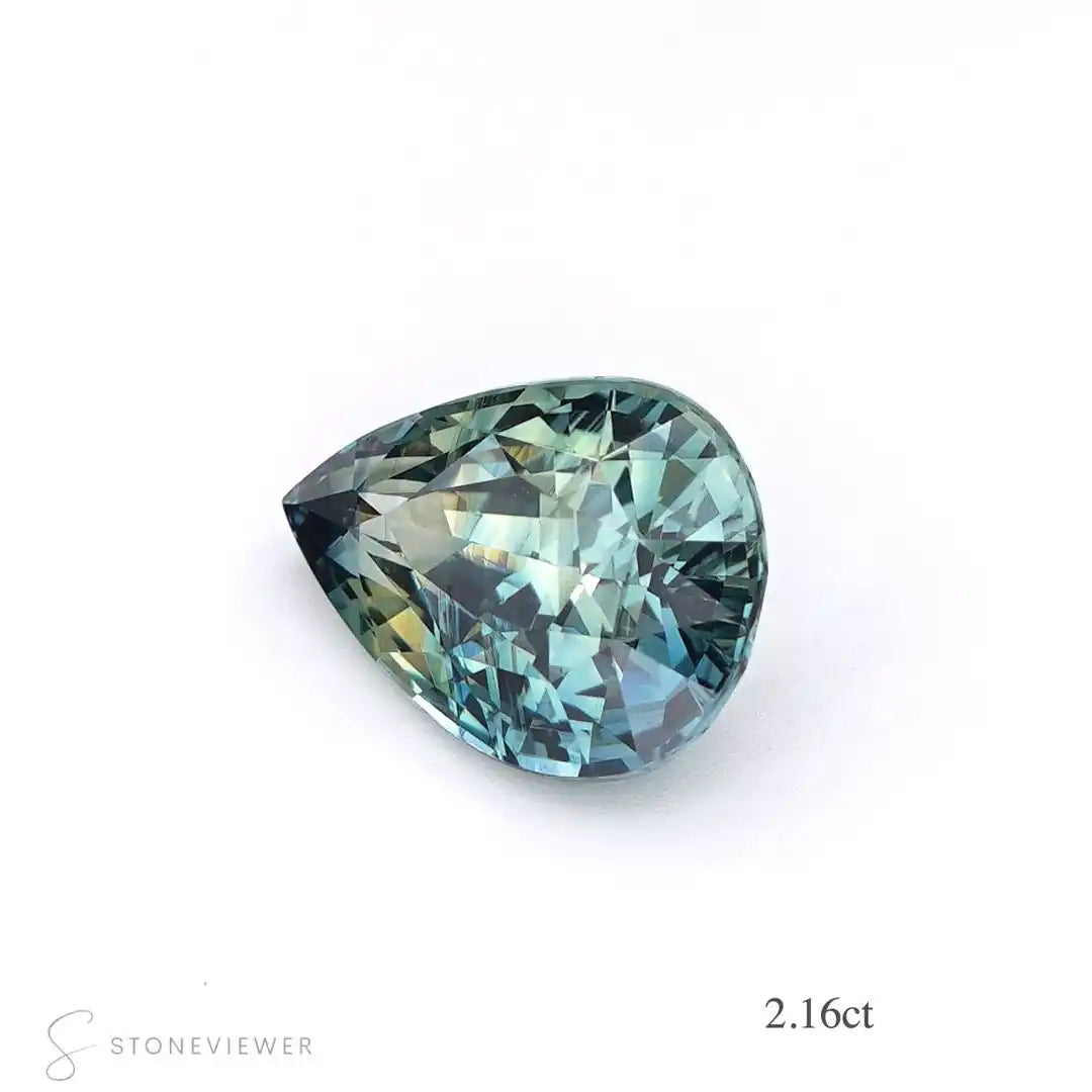 Teal Sapphire  2.16 Ct  