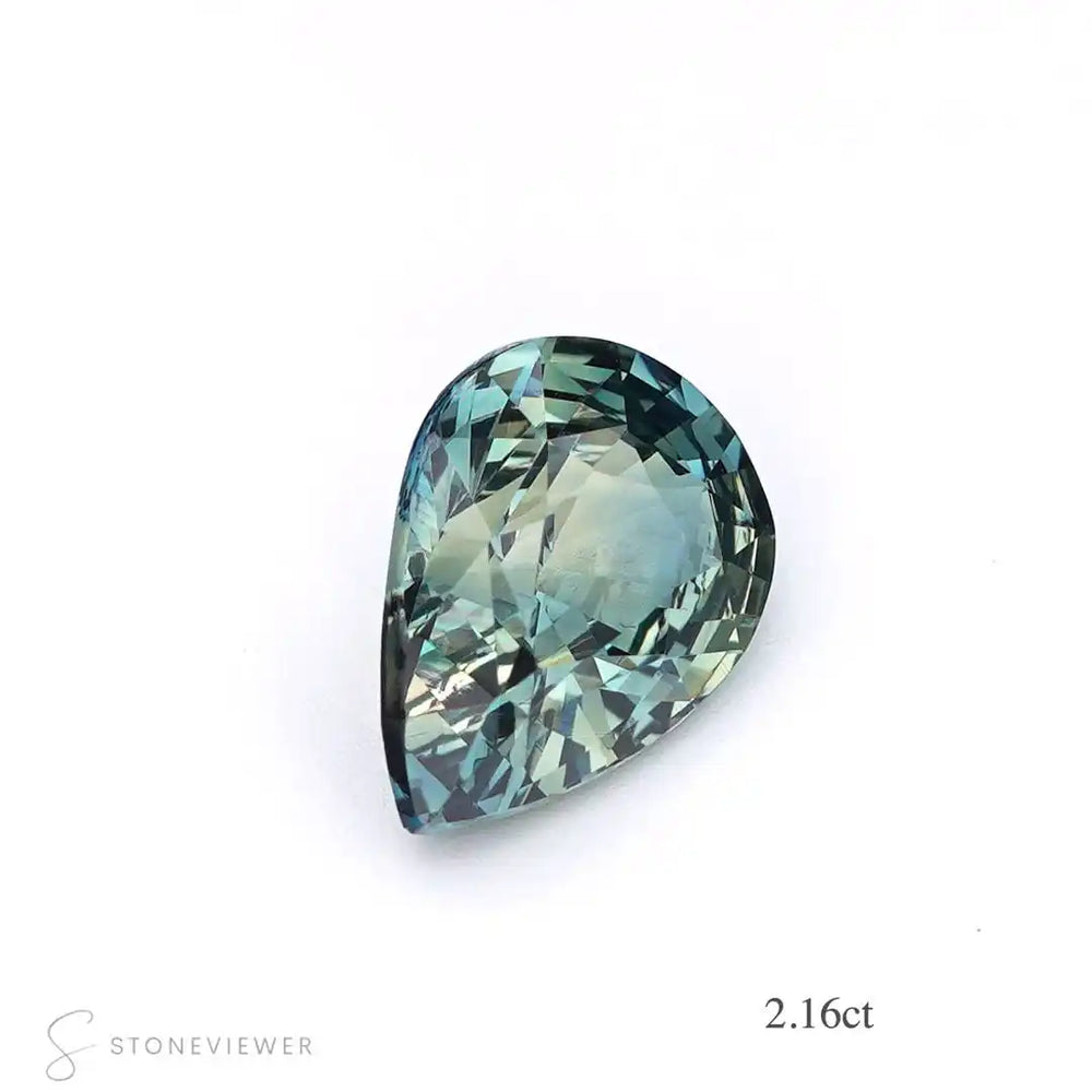 Teal Sapphire  2.16 Ct  