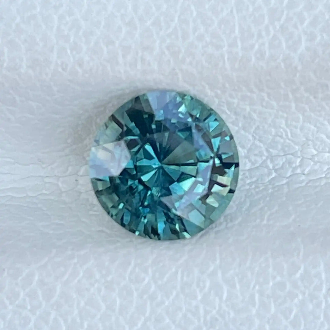 Teal Sapphire l 1.38 Ct l 6.3x4.4mm l Round Brilliant l Unheated l Madagascar l Bespoke Sapphire For Jewelry  l For Engagement Ring  