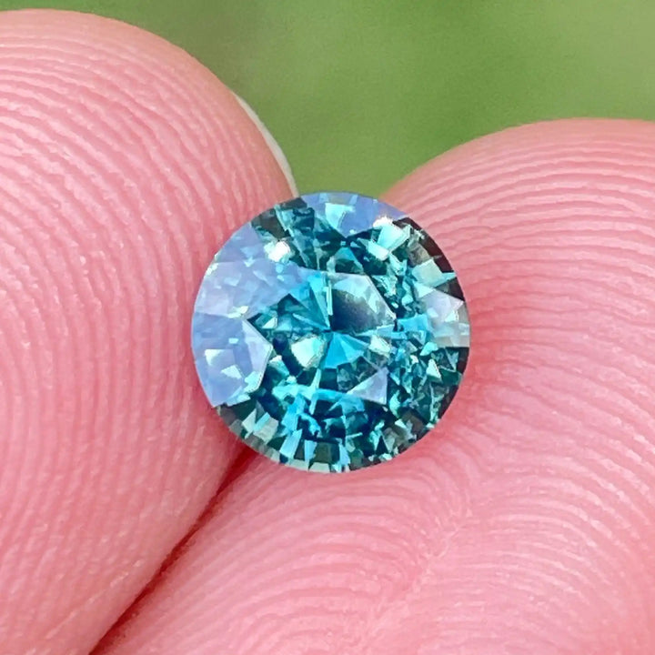 Teal Sapphire l 1.38 Ct l 6.3x4.4mm l Round Brilliant l Unheated l Madagascar l Bespoke Sapphire For Jewelry  l For Engagement Ring  