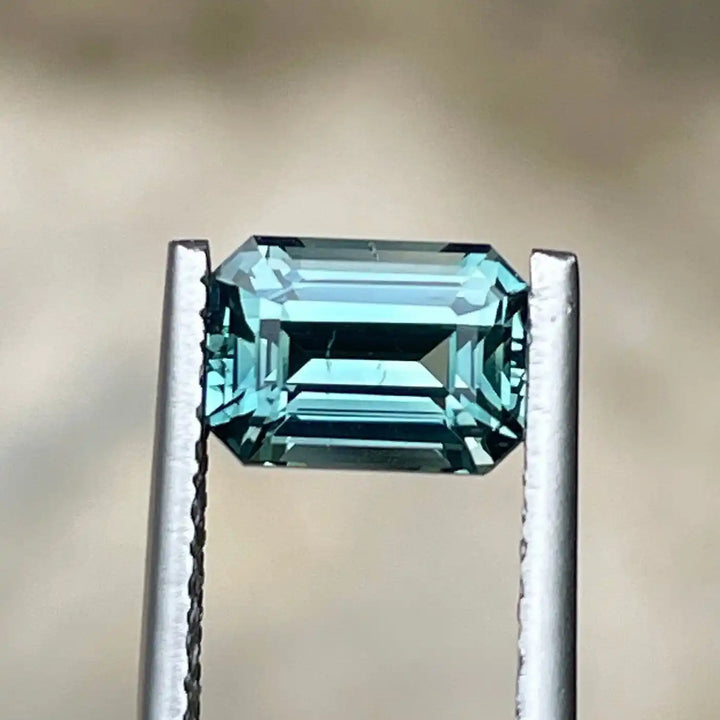 Teal Sapphire l 1.54 Cts l 7.1x5.4x3.8mm l Madagascar l Green Sapphire l Sapphire Ring l Sapphire Engagement Ring l Emerald Shape 1.54 Ct / Blue l Green / Natural Corundum Sapphire GEMSTONES