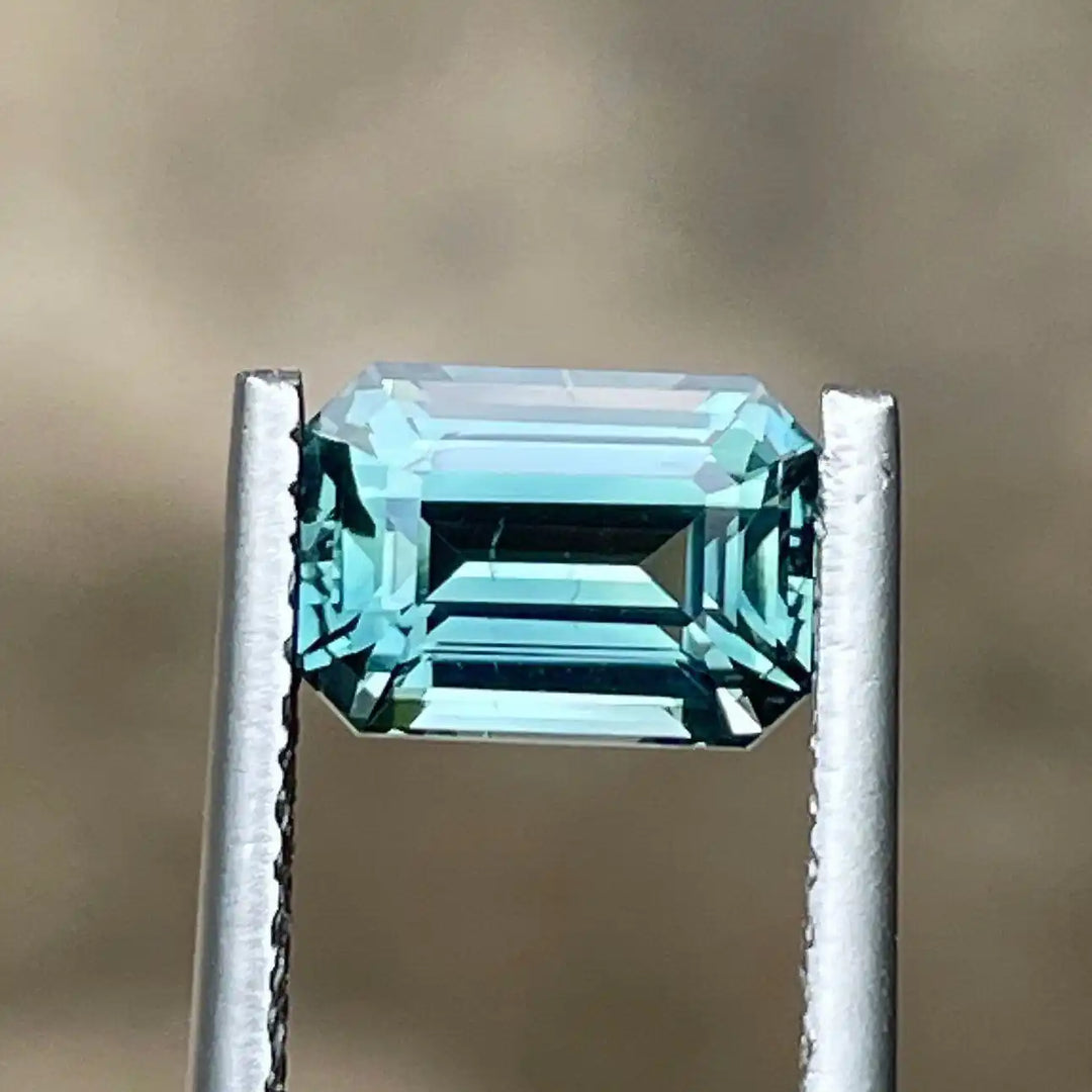 Teal Sapphire l 1.54 Cts l 7.1x5.4x3.8mm l Madagascar l Green Sapphire l Sapphire Ring l Sapphire Engagement Ring l Emerald Shape  GEMSTONES