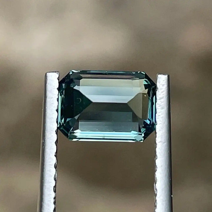 Teal Sapphire l 1.54 Cts l 7.1x5.4x3.8mm l Madagascar l Green Sapphire l Sapphire Ring l Sapphire Engagement Ring l Emerald Shape  GEMSTONES