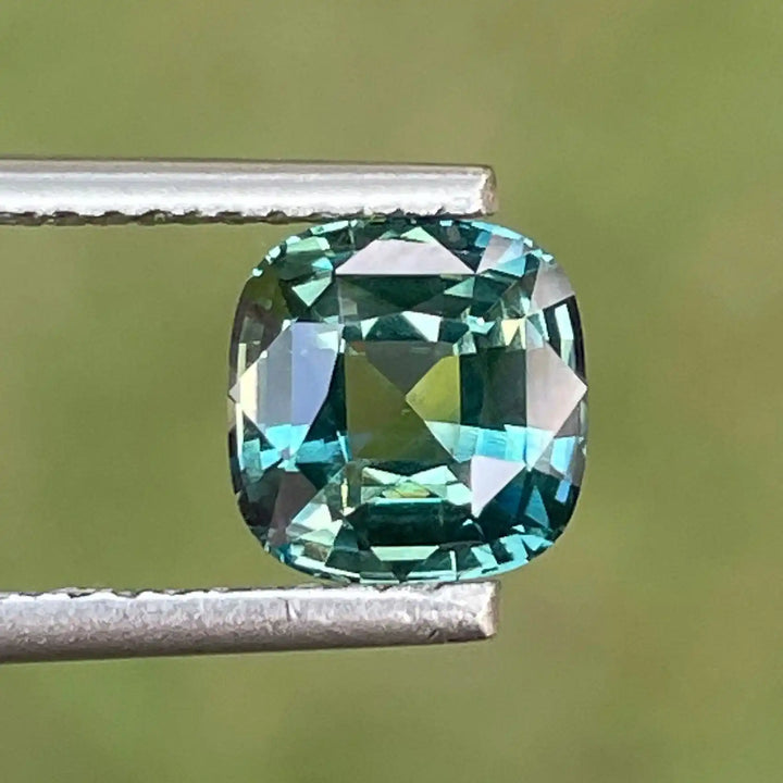 Teal Sapphire l 1.76 Ct l 6.5 x 6.3 x 4.3mm l Cushion l Madagascar l Bespoke Natural Sapphire For  Engagement Ring  