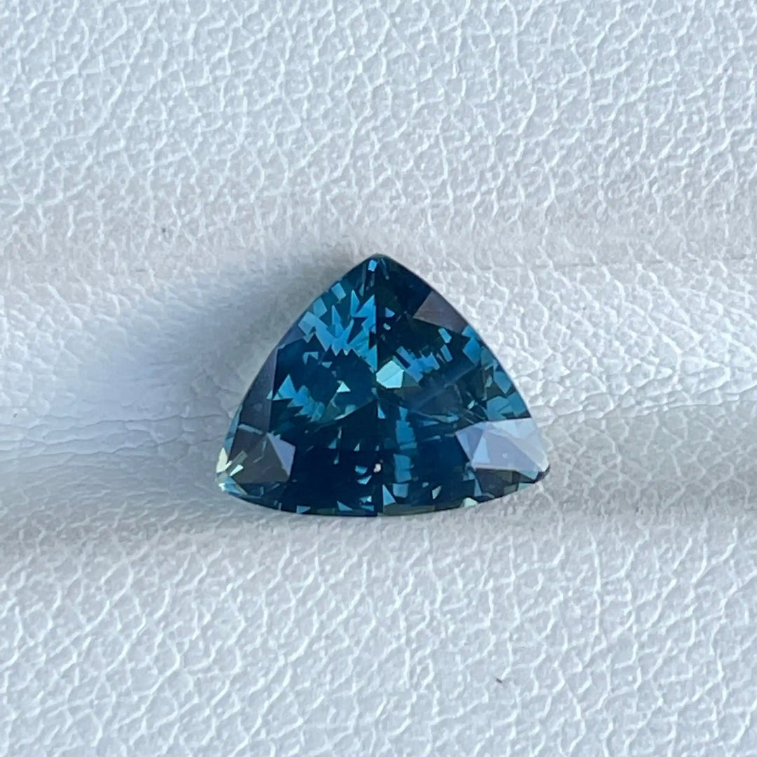 Teal Sapphire l 2.08 Ct l 8.80x7.00x4.96mm l Trillion l Unheated l Madagascar l Fine Sapphire For Bespoke Engagement Ring l Engagement Ring  