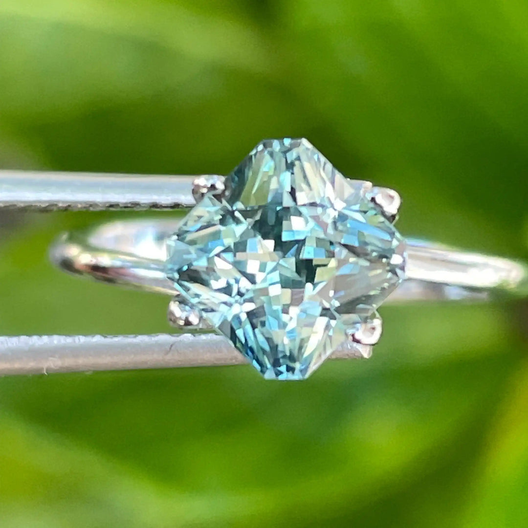 Teal Sapphire l 2.19 Ct l 6.6x 6.5x 4.9mm l Cushion l Unheated l Madagascar l Natural Sapphire l Sapphire Ring l Engagement Ring  