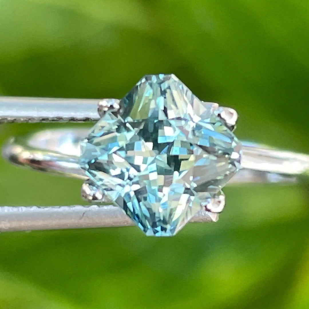 Teal Sapphire l 2.19 Ct l 6.6x 6.5x 4.9mm l Cushion l Unheated l Madagascar l Natural Sapphire l Sapphire Ring l Engagement Ring  