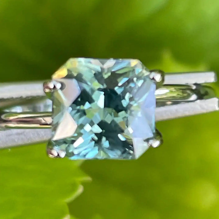 Teal Sapphire l 2.21Ct l Cushion l 6.9x6.7x4.9mm l Madagascar l Eye Clean l Sapphire Engagement Ring l Natural Sapphires  