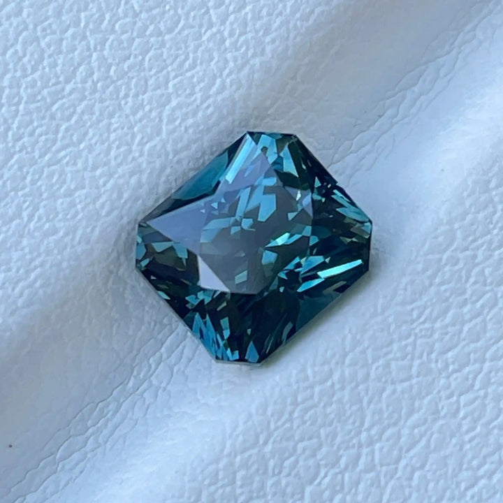 Teal Sapphire l 2.59 Ct l 7.2 x 6.4x 5.5mm l Cushion Mixed Cut l Unheated l Madagascar l Natural Sapphire l Sapphire Ring l Engagement Ring  