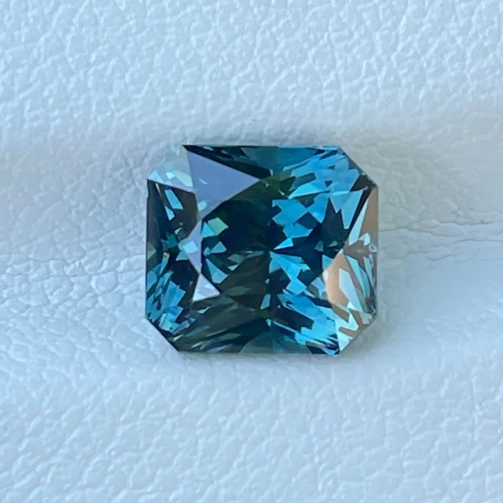 Teal Sapphire l 2.59 Ct l 7.2 x 6.4x 5.5mm l Cushion Mixed Cut l Unheated l Madagascar l Natural Sapphire l Sapphire Ring l Engagement Ring  