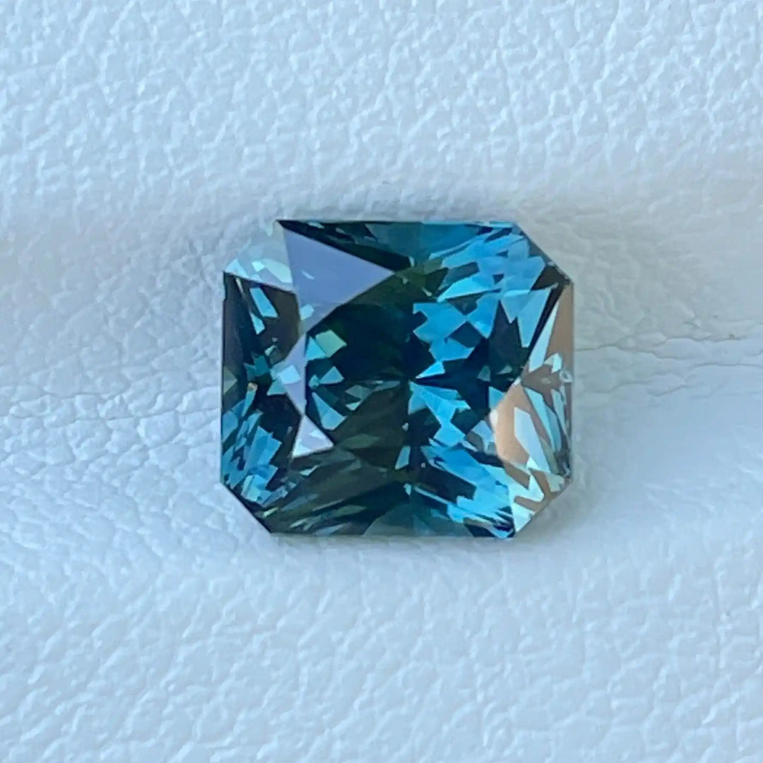 Teal Sapphire l 2.59 Ct l 7.2 x 6.4x 5.5mm l Cushion Mixed Cut l Unheated l Madagascar l Natural Sapphire l Sapphire Ring l Engagement Ring  