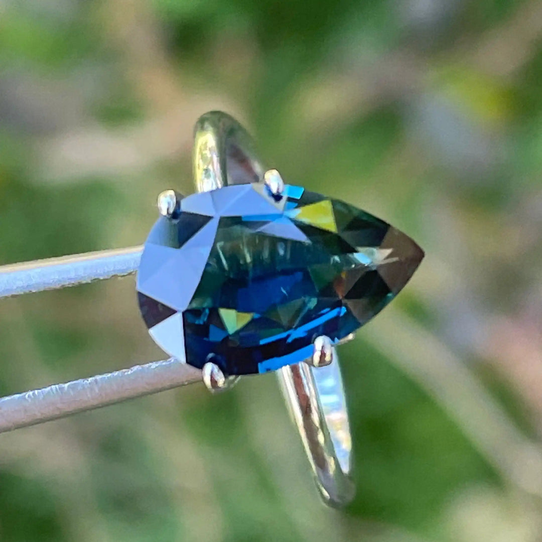 Teal Sapphire l 3.04 Ct l 11.7 x 7.8 x 4.2mm l Pear l Madagascar l Natural Sapphire l Sapphire For Engagement Ring  