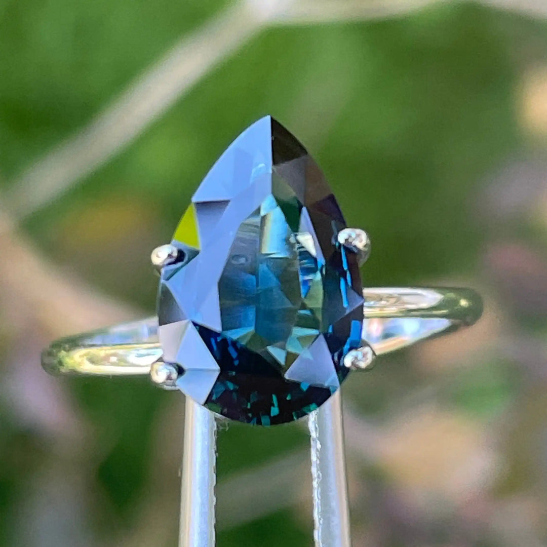 Teal Sapphire l 3.04 Ct l 11.7 x 7.8 x 4.2mm l Pear l Madagascar l Natural Sapphire l Sapphire For Engagement Ring  