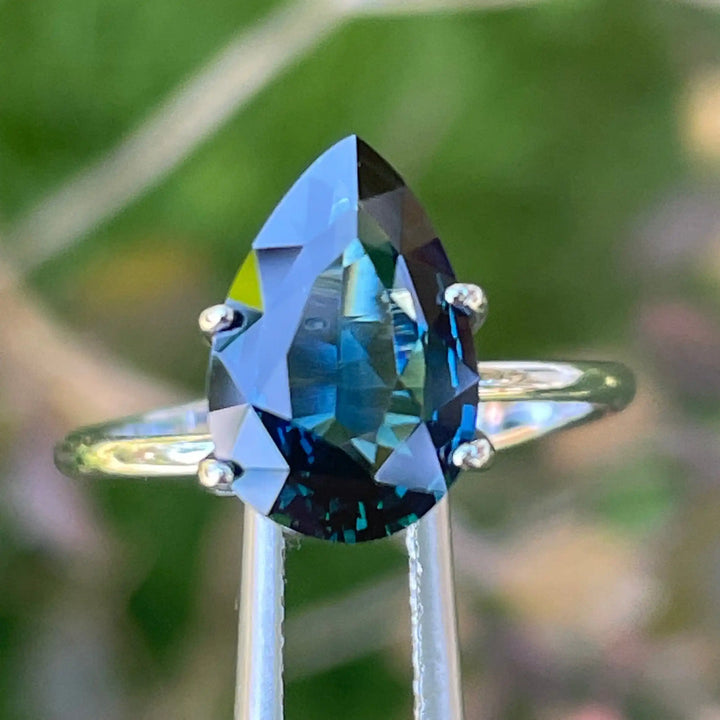 Teal Sapphire l 3.04 Ct l 11.7 x 7.8 x 4.2mm l Pear l Madagascar l Natural Sapphire l Sapphire For Engagement Ring  