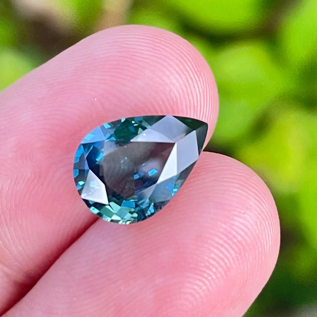 Teal Sapphire l 3.56 Ct l Pear l Drop l 11.9x8.4x4.8mm l Madagascar l Loupe Clean l Sapphire Engagement Ring l Natural Sapphires  