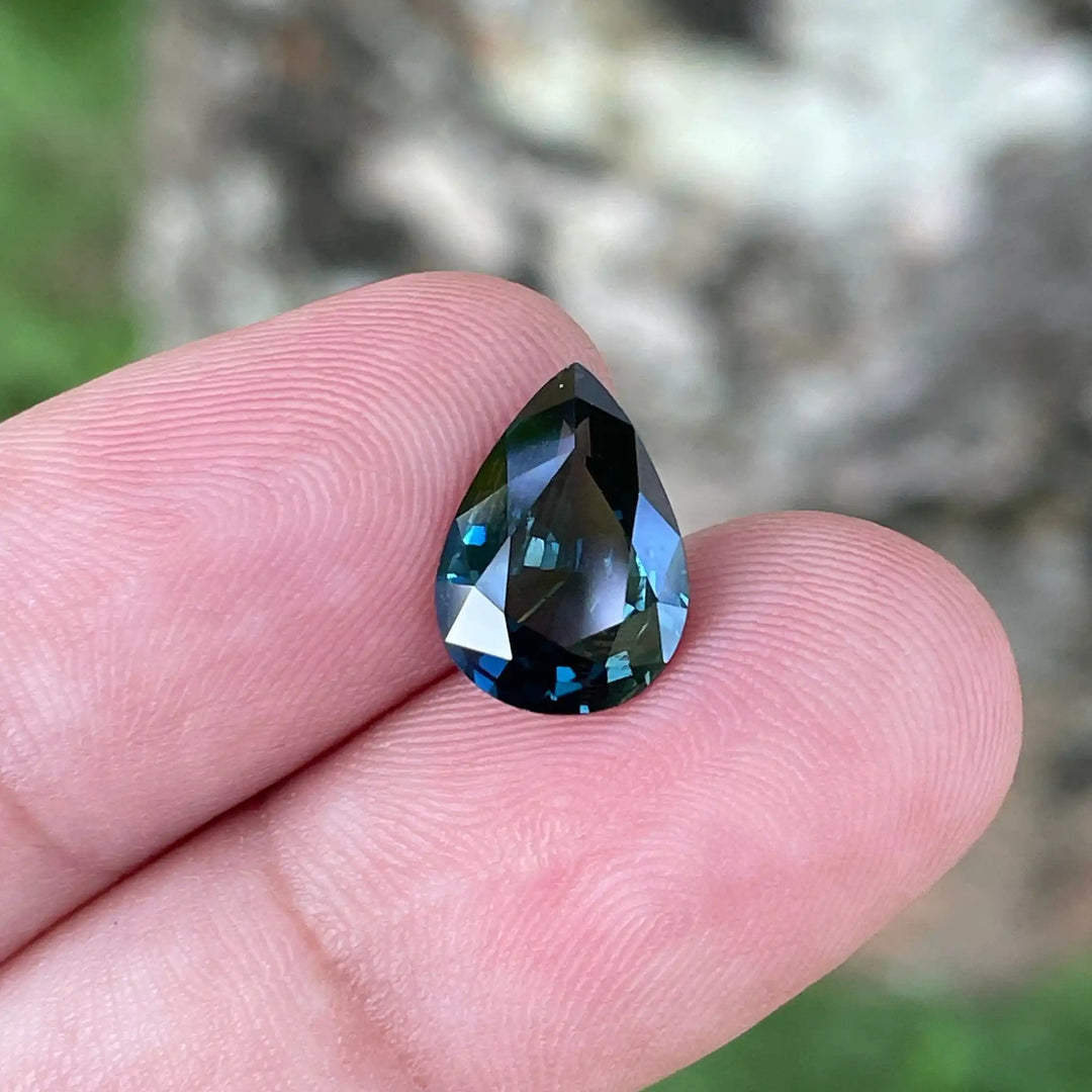 Teal Sapphire l 3.56 Ct l Pear l Drop l 11.9x8.4x4.8mm l Madagascar l Loupe Clean l Sapphire Engagement Ring l Natural Sapphires  