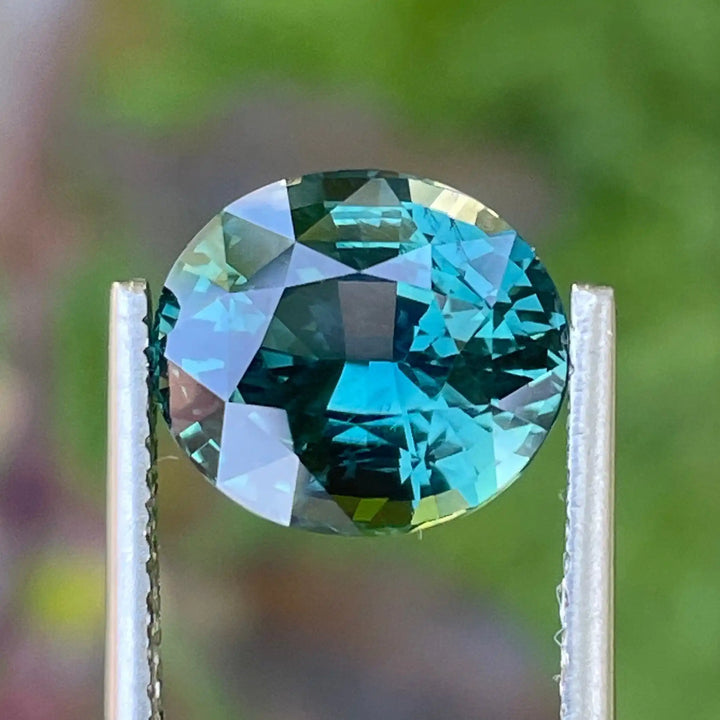Teal Sapphire l 5.02 Ct l 10.1x 9.0 x 6.4mm l Oval l Madagascar l Natural Sapphire l Fine Sapphire For Bespoke Jewelry l Engagement Ring  