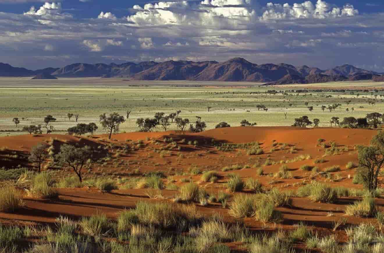 Scenic desert landscape showing the natural environment of gemstone mining regions