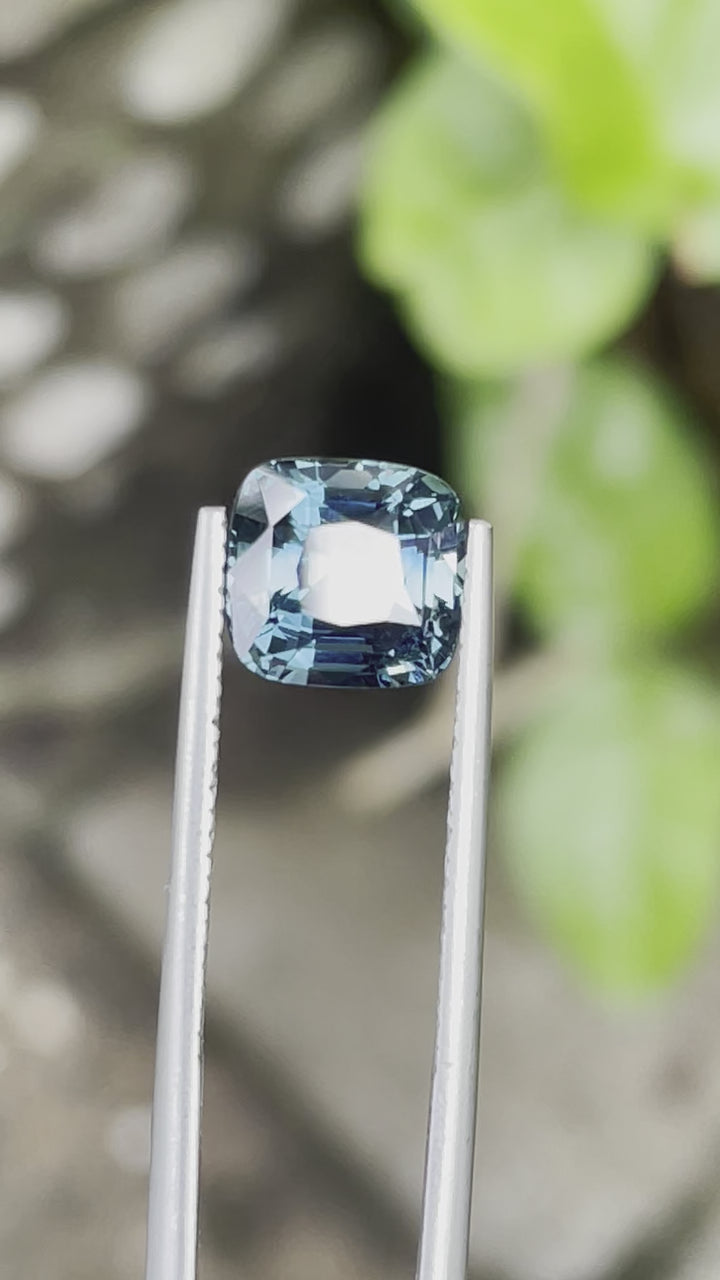 Teal Sapphire - 4.01 CT   - Cushion - 8.1x7.7x6.4mm - Madagascar - Sapphire For Engagement Ring - Natural Sapphires