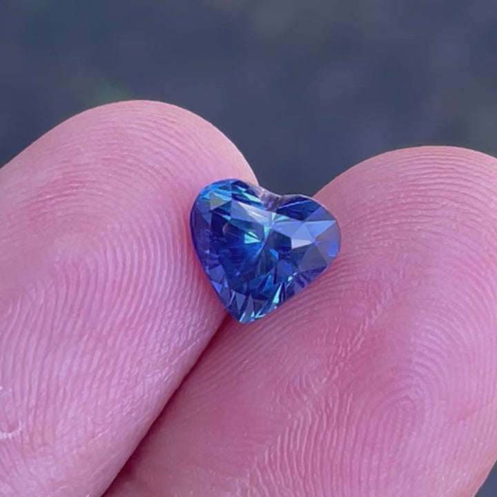 Natural 2.02 Ct Blue Sapphire – Heart Cut Madagascar Sapphire