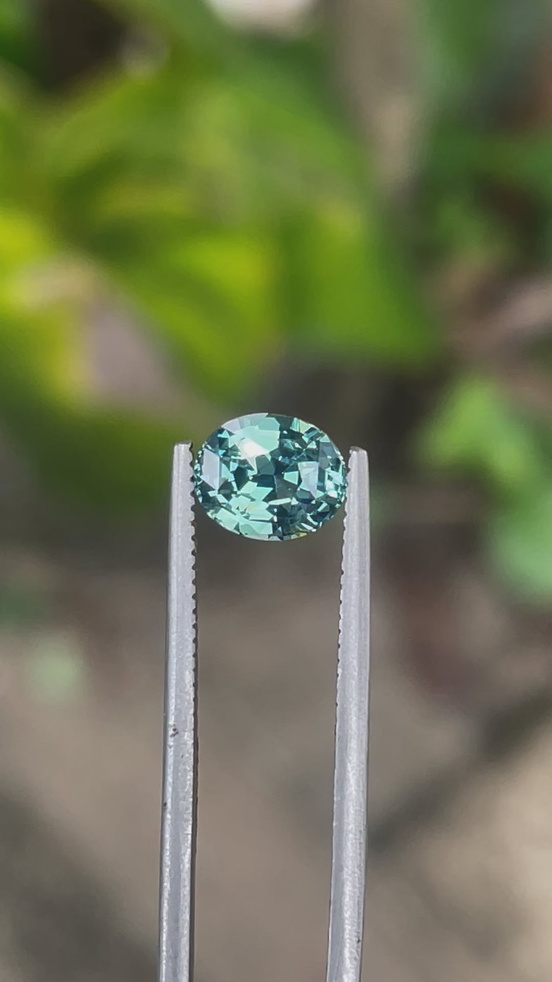 Teal Sapphire No Heat Oval