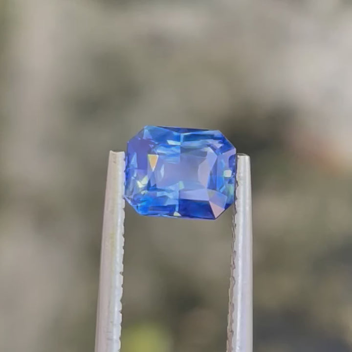 Natural 1.16 Ct Blue Sapphire – Rectangle Cut Madagascar Sapphire