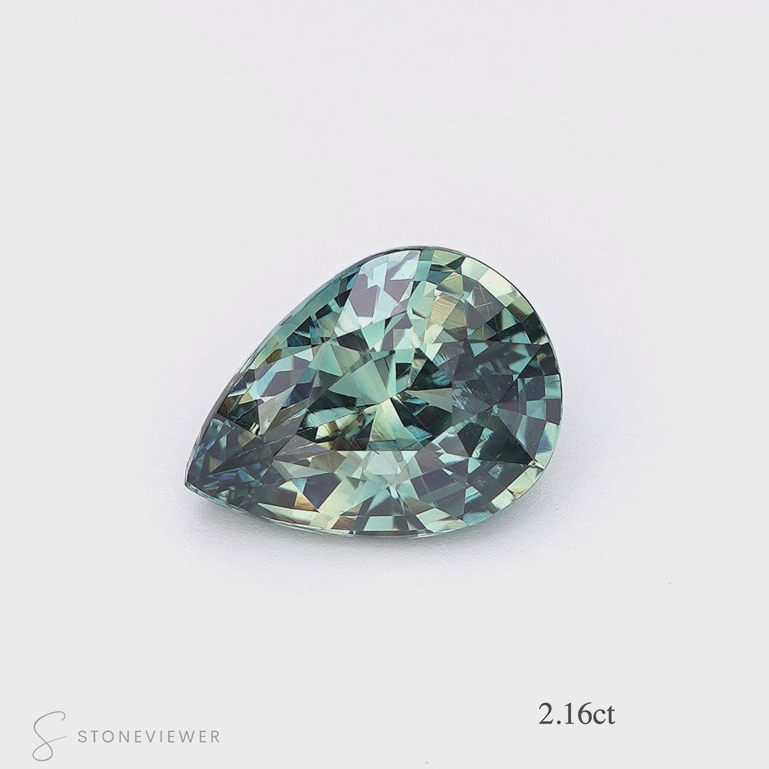 Teal Sapphire  2.16 Ct