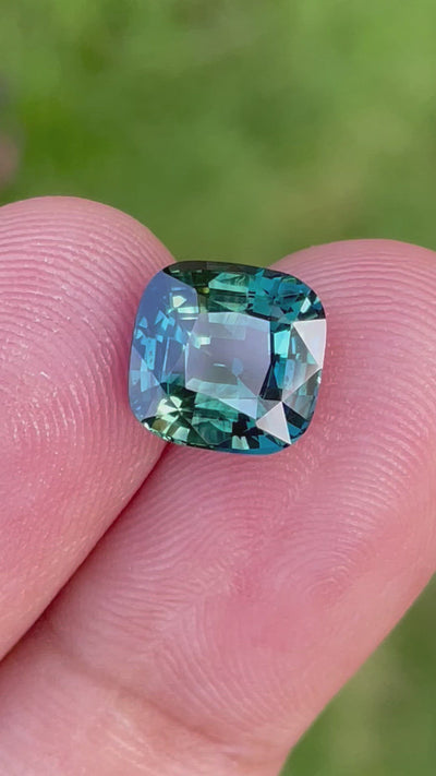 Teal Sapphire  3.68 Ct
